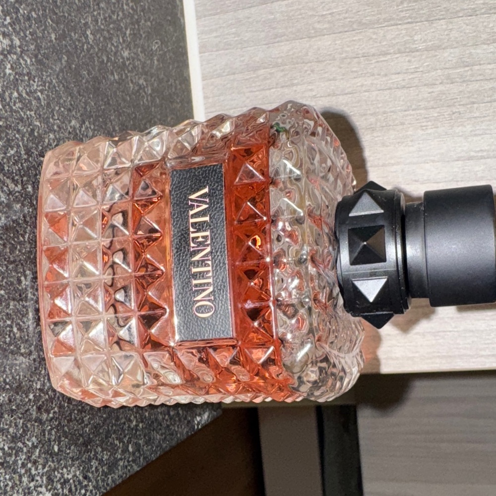 Valentino Textured Pink and Black Perfume Bottle